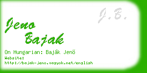 jeno bajak business card
