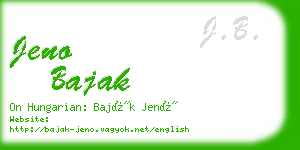 jeno bajak business card